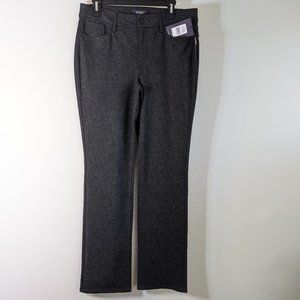 NEW NYDJ Marily Straight Charcoal Gray Pants Trousers Stretch